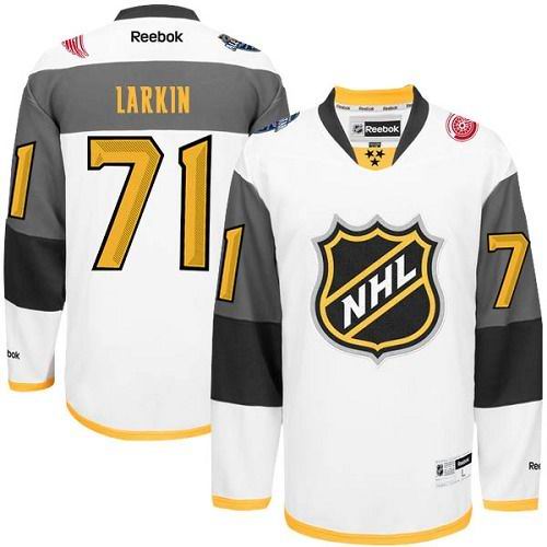 Red Wings #71 Dylan Larkin White 2016 All Star Stitched NHL Jersey