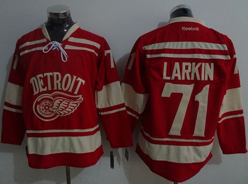 Red Wings #71 Dylan Larkin Red 2014 Winter Classic Stitched NHL Jersey