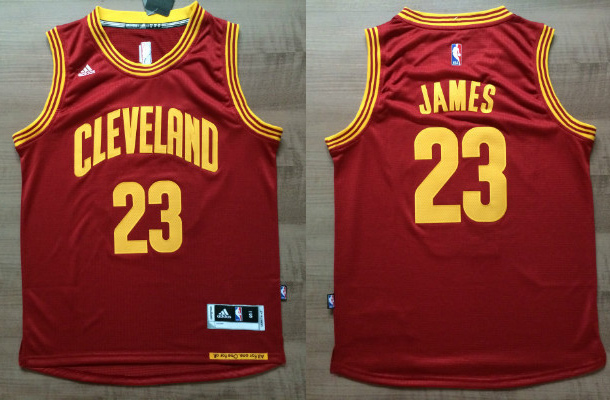 2014 2015  NBA Cleveland Cavaliers 23 Lebron James New Revolution 30 Swingman Red Jersey