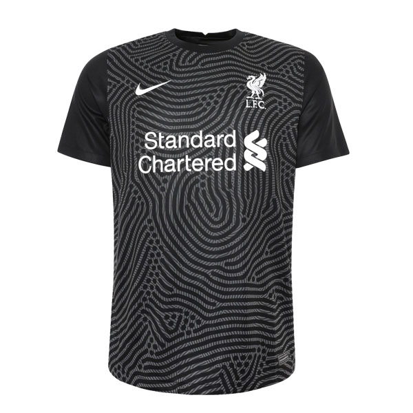 20 21 Liverpool Home Goalkeeper Black Soccer Jersey