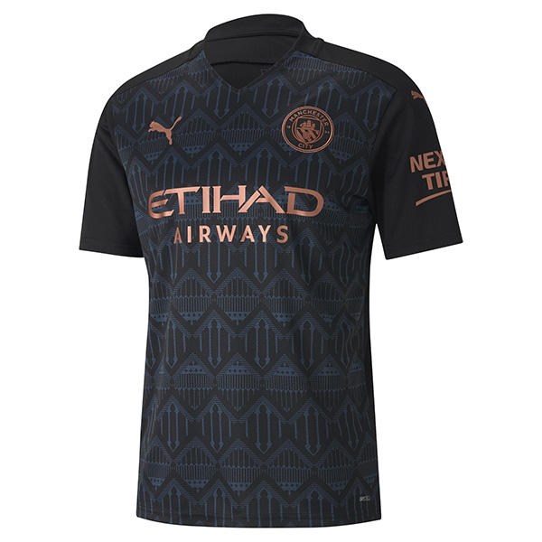 20 21 Manchester City Away Black Soccer Jersey Shirt