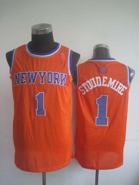 2013 2014  NBA New York Knicks 1 Amar Stoudemire Authentic Alternate Orange Jersey