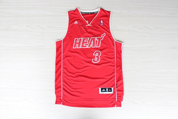 2013 New Season  NBA Miami Heat 3 Dwyane Wade New Revolution 30 Swingman Red Jersey