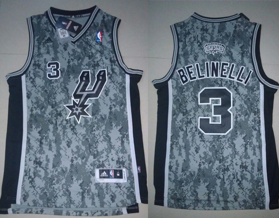 2013 New Season  NBA San Antonio Spurs 3 Marco Belinelli New Revolution 30 Swingman Camo Realtree Jersey