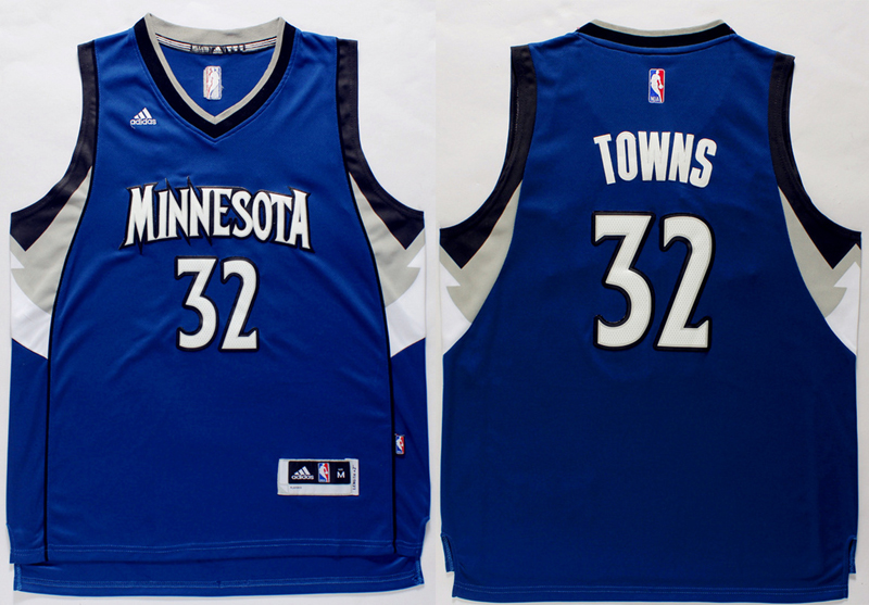 2014   2015  NBA Minnesota Timberwolves 32 Karl Anthony Towns Jersey New Revolution 30 Swingman Road Blue Jersey