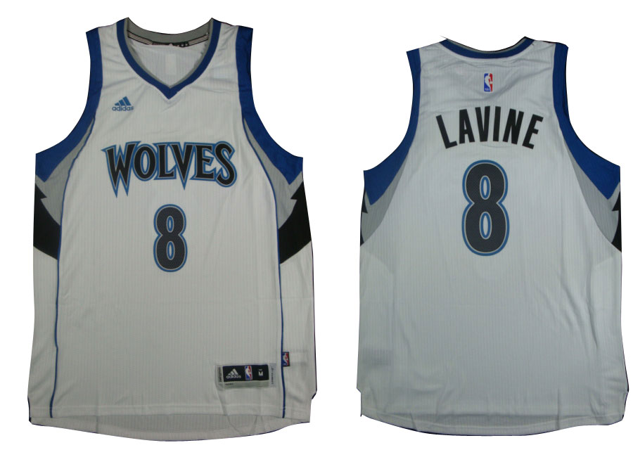 2014   2015  NBA Minnesota Timberwolves 8 Zach LaVine jersey New Revolution 30 Swingman Road White Jersey