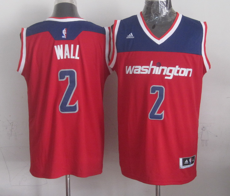 2014   2015  NBA Washington Wizards 2 John Wall New Revolution 30 Swingman Road Red Jersey