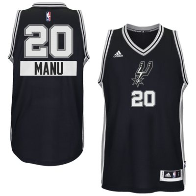 2014 15 Christmas Day San Antonio Spurs 20 Manu Ginobili  Black Swingman Road Jersey