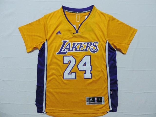 2014 15 Los Angeles Lakers 24 Kobe Bryant  Yellow Pride Swingman Jersey