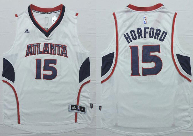 2014 2015  NBA Atlanta Hawks 15 Al Horford New Revolution 30 Swingman White Jerseys