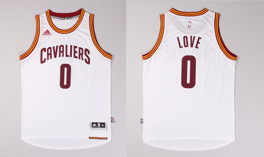 2014 2015  NBA Cleveland Cavaliers 0 Kevin Love New Revolution 30 Swingman White Jersey