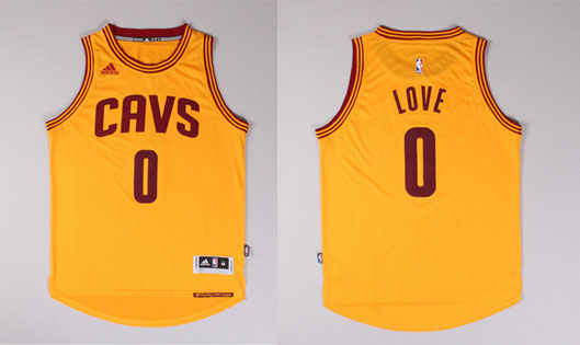 2014 2015  NBA Cleveland Cavaliers 0 Kevin Love New Revolution 30 Swingman Yellow Jersey