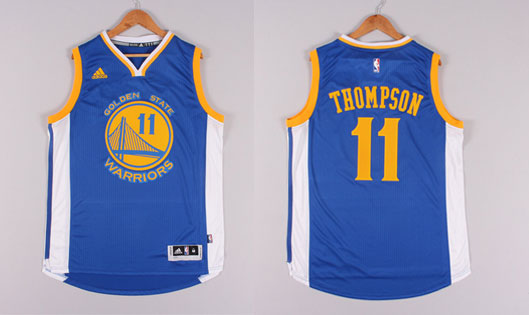 2014 2015  NBA Golden State Warriors 11 Klay Thompson New Revolution 30 Swingman Blue Jerseys