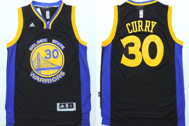 2014 2015  NBA Golden State Warriors 30 Stephen Curry New Revolution 30 Swingman Black Jersey