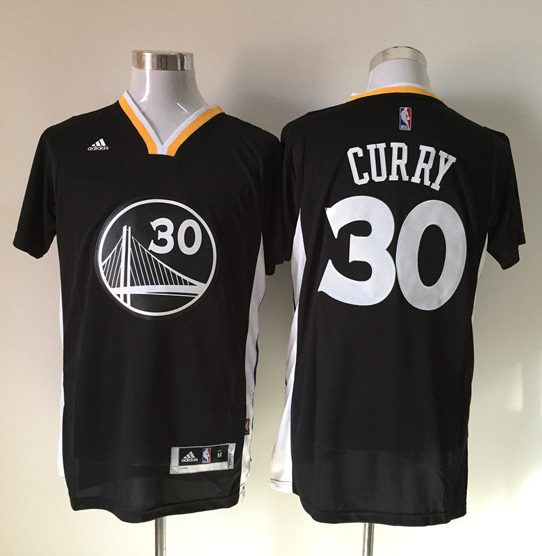 2014 2015  NBA Golden State Warriors 30 Stephen Curry New Revolution 30 Swingman Black Jerseys