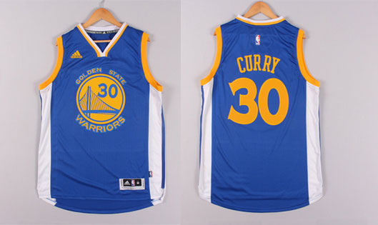 2014 2015  NBA Golden State Warriors 30 Stephen Curry New Revolution 30 Swingman Blue Jerseys
