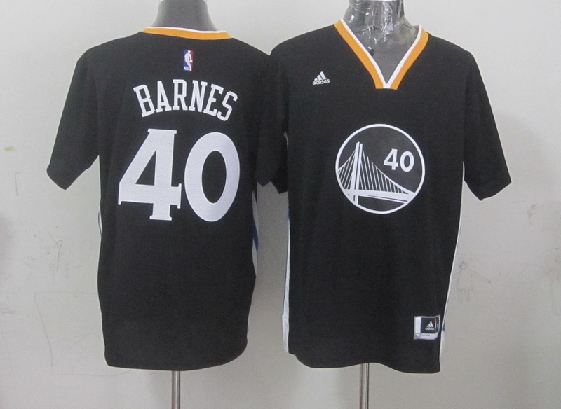 2014 2015  NBA Golden State Warriors 40 Harrison Barnes New Revolution 30 Swingman Black Jerseys