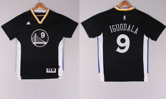 2014 2015  NBA Golden State Warriors 9 Andre Iguodala New Revolution 30 Swingman Black Jerseys