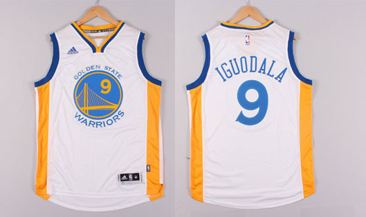 2014 2015  NBA Golden State Warriors 9 Andre Iguodala New Revolution 30 Swingman White Jerseys