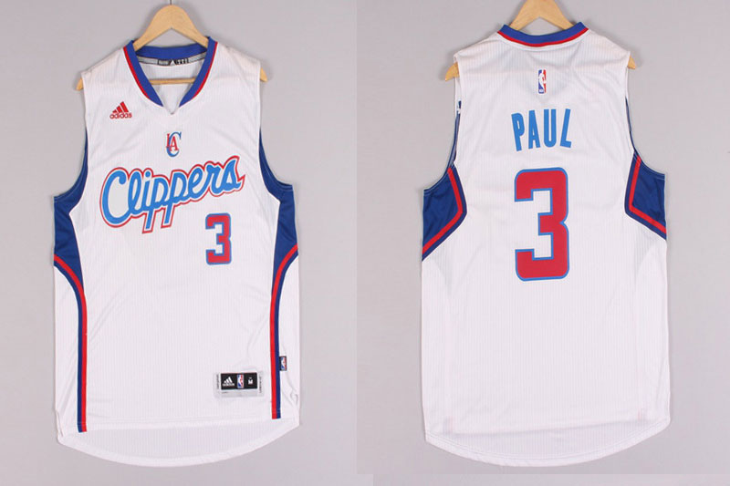 2014 2015  NBA Los Angeles Clippers 3 Chris Paul New Revolution 30 Swingman White Jersey
