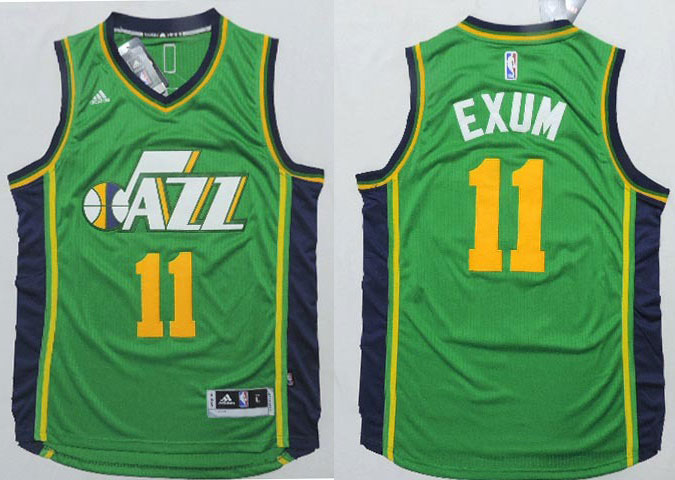 2014 2015  NBA Utah Jazz 11 Dante Exum New Revolution 30 Swingman Green Jersey