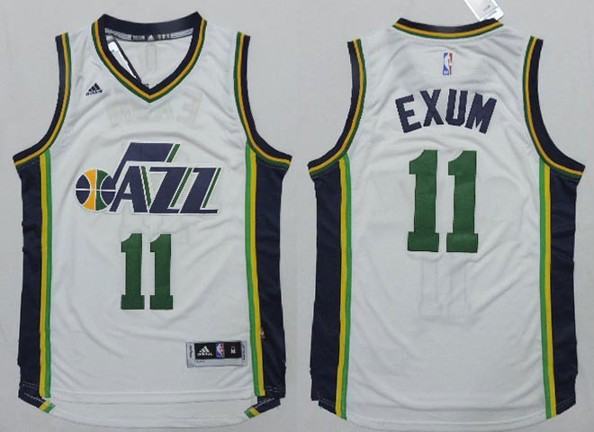 2014 2015  NBA Utah Jazz 11 Dante Exum New Revolution 30 Swingman White Jersey