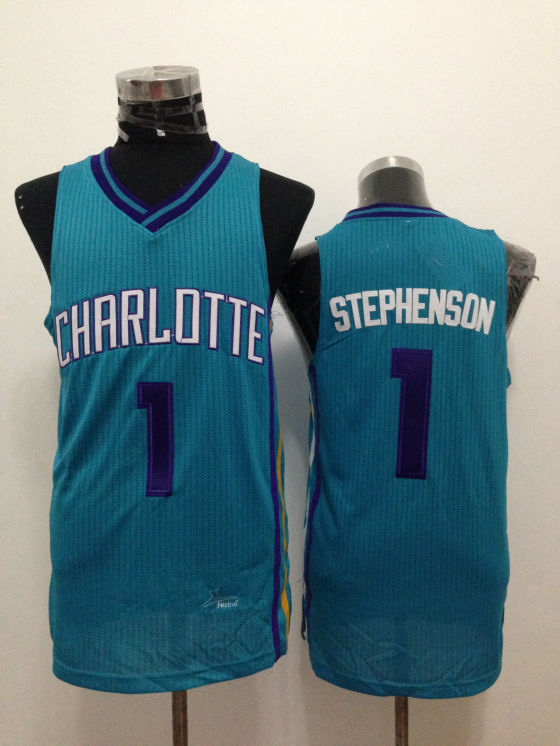 2014 NBA Charlotte Hornets 1 Lance Stephenson Authentic Blue Jersey