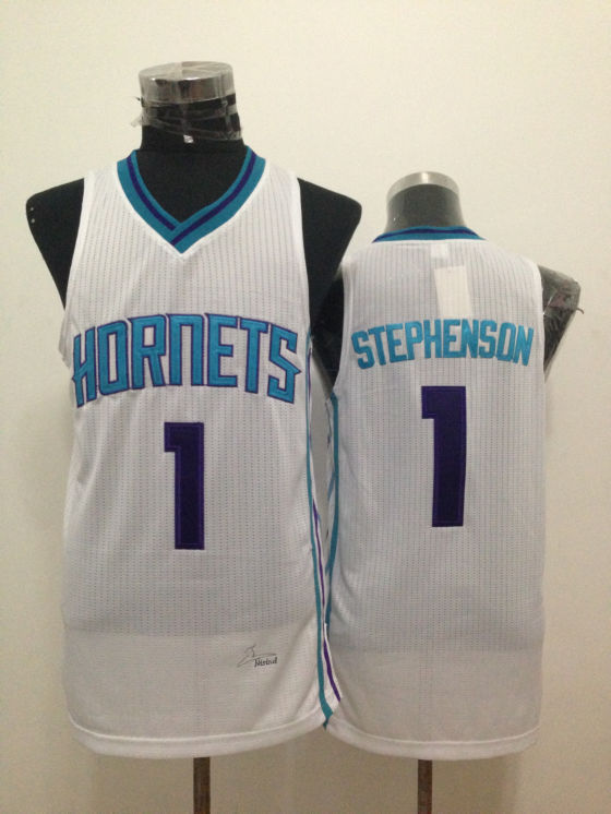 2014 NBA Charlotte Hornets 1 Lance Stephenson Authentic White Jersey