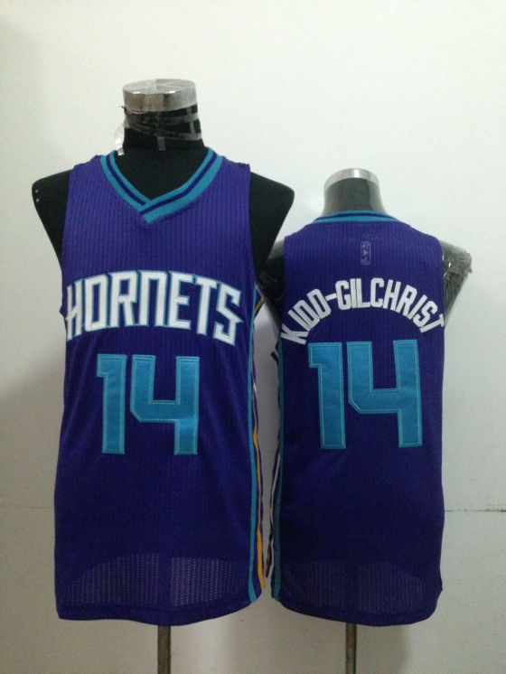 2014 NBA Charlotte Hornets 14 KIDD GILCHRIST Authentic Dark Blue Jersey