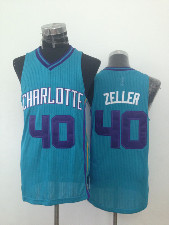 2014 NBA Charlotte Hornets 40 Cody Zeller Authentic Blue Jersey