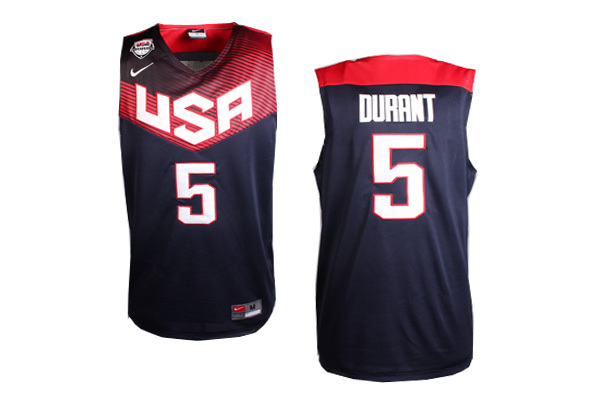 2014 World Cup USA Basketball Jerseys 35 Kevin Durant New Revolution 30 Swingman Blue Jersey