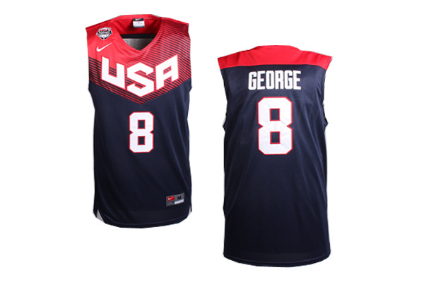 2014 World Cup USA Basketball Jerseys 8 Paul George New Revolution 30 Swingman Blue Jersey