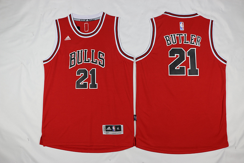 2015   2016  NBA Chicago Bulls 21 Jimmy Butler New Revolution 30 Swingman Red Jersey