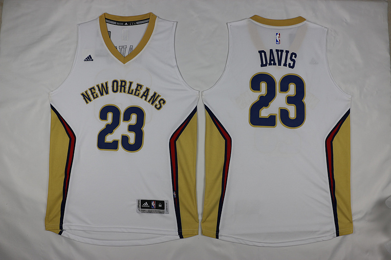2015   2016  NBA New Orleans Pelicans 23 Anthony Davis New Revolution 30 Swingman Road White Jersey