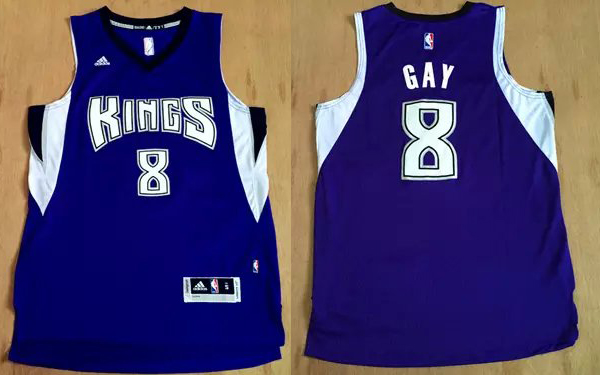 2015   2016  NBA Sacramento Kings 8 Rudy Gay New Revolution 30 Swingman Blue Jersey