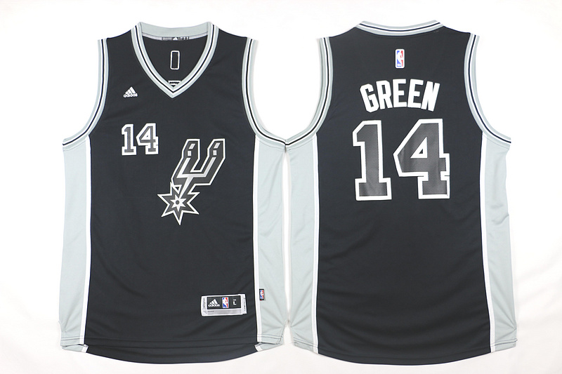 2015   2016  NBA San Antonio Spurs 14 Danny Green New Revolution 30 Swingman Road Black Jersey