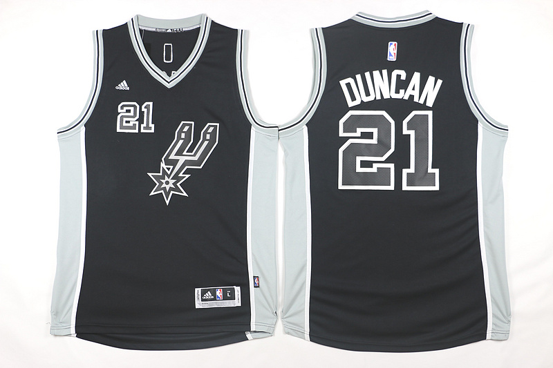 2015   2016  NBA San Antonio Spurs 21 Tim Duncan New Revolution 30 Swingman Road Black Jersey