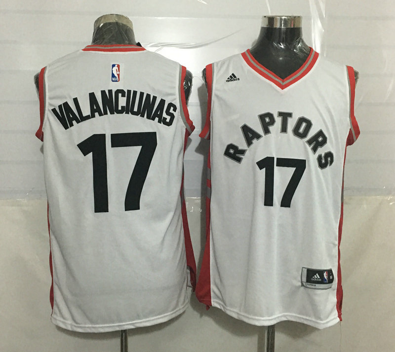 2015   2016  NBA Toronto Raptors 17 Jonas Valanciunas New Revolution 30 Swingman White Jersey