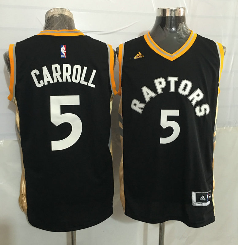 2015   2016  NBA Toronto Raptors 5 DeMarre Carroll New Revolution 30 Swingman Gold Jersey