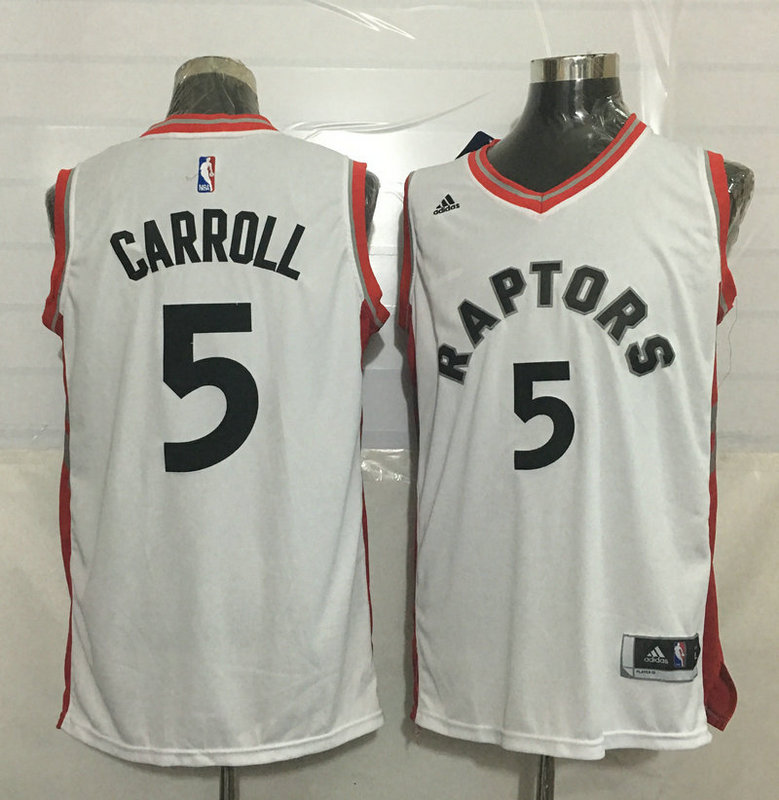 2015   2016  NBA Toronto Raptors 5 DeMarre Carroll New Revolution 30 Swingman White Jersey