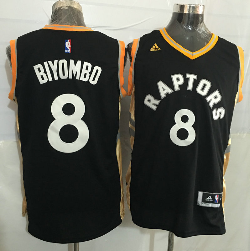 2015   2016  NBA Toronto Raptors 8 Bismack Biyombo New Revolution 30 Swingman Gold Jersey