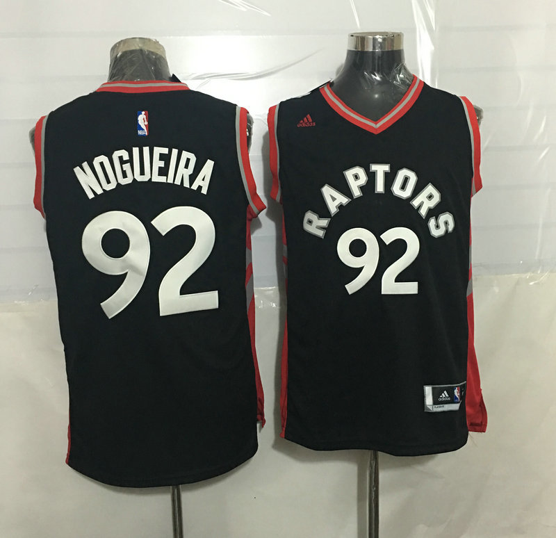 2015   2016  NBA Toronto Raptors 92 Lucas Nogueira New Revolution 30 Swingman Black Jersey