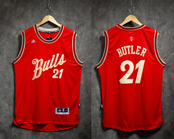 2015   2016 NBA Christmas Day jersey Chicago Bulls 21 Jimmy Butler New Revolution 30 Swingman Red Jersey