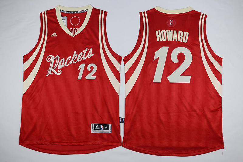 2015   2016 NBA Christmas Day jersey Houston Rockets 12 Dwight Howard New Revolution 30 Swingman Red Jersey