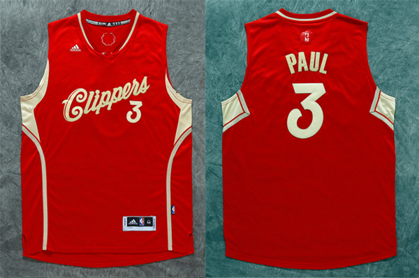 2015   2016 NBA Christmas Day jersey Los Angeles Clippers 3 Chris Paul New Revolution 30 Swingman Red Jersey