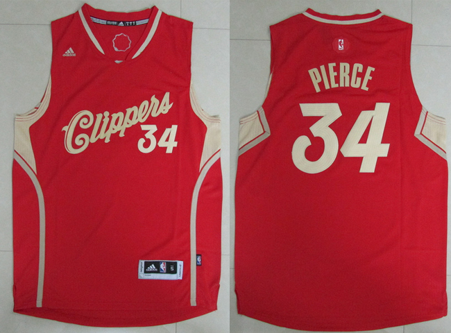 2015   2016 NBA Christmas Day jersey Los Angeles Clippers 34 Paul Pierce New Revolution 30 Swingman Red Jersey