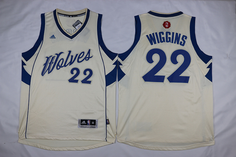 2015   2016 NBA Christmas Day jersey Minnesota Timberwolves 22 Andrew Wiggins New Revolution 30 Swingman White Jersey