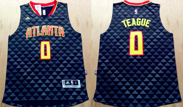 2015 2016  NBA Atlanta Hawks 0 Jeff Teague New Revolution 30 Swingman Black Jersey