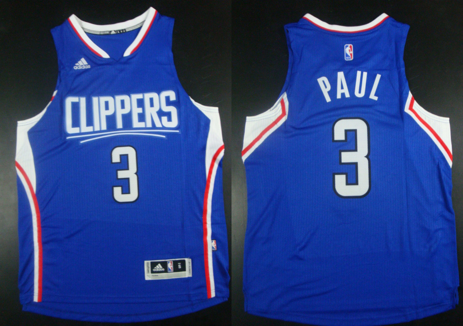 2015 2016  NBA Los Angeles Clippers 3 Chris Paul New Revolution 30 Swingman Blue Jersey