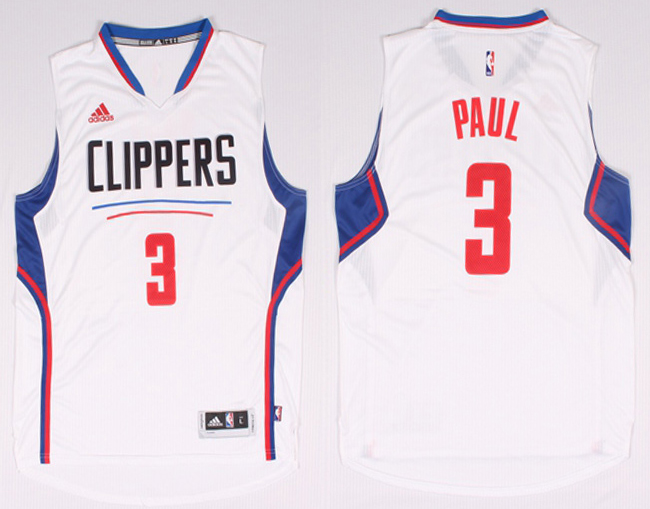 2015 2016  NBA Los Angeles Clippers 3 Chris Paul New Revolution 30 Swingman White Jersey